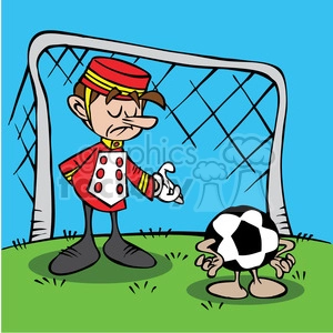 cartoon soccer goalie