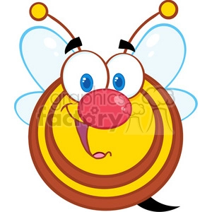 5581 Royalty Free Clip Art Cute Honey Bee Cartoon Mascot Character