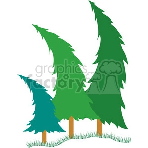 Bending Pine Trees clipart