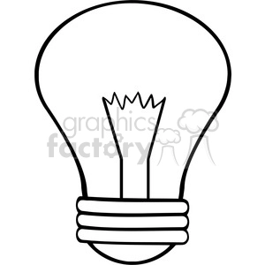 6001 Royalty Free Clip Art Cartoon Light Bulb