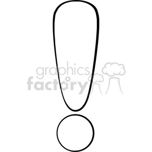 6273 Royalty Free Clip Art Black and White Exclamation Mark