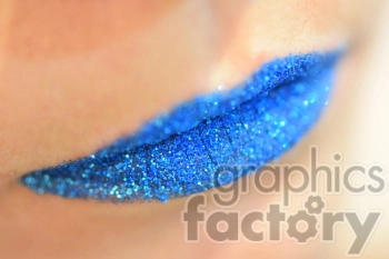 blue glitter lips