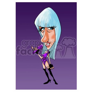 Lady Gaga cartoon caricature