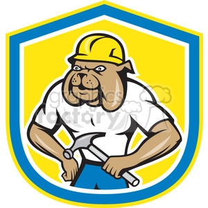 bulldog construction worker logo