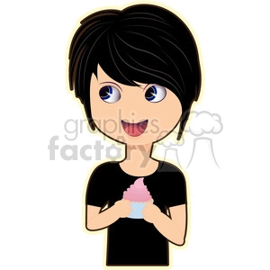 Cupcake Boy cartoon character vector image