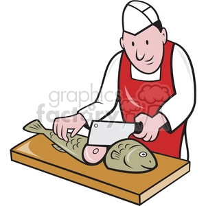 fish monger chop fish 001 shape