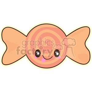 Wrapped Sweet cartoon character vector clip art image