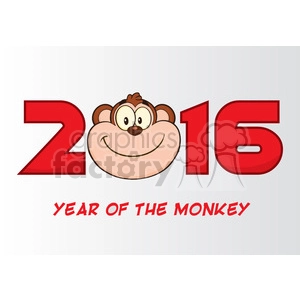 Keywords: Monkey, Chinese New Year, 2016, zodiac, celebration, cartoon.