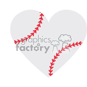 love baseball heart design svg cut file vector