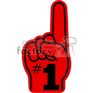 number one imprinted foam hand vector cut file