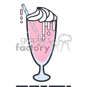Milkshake flat vector icon design