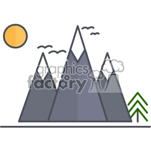 Mountains vector clip art images