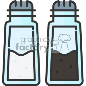 Salt and Pepper Shakers vector clip art images