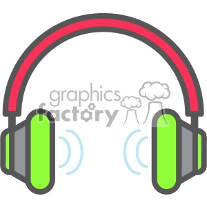 Headphones vector clip art images