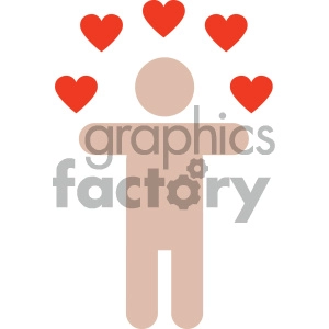 person in love valentines vector icon