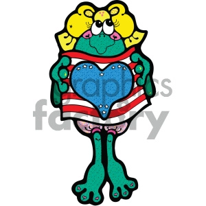 vector art patriotic frog 001 c
