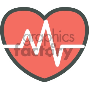 heart ekg medical vector icon