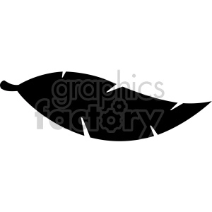 The image is a simple black and white clipart of a feather.