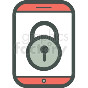 secure data smart device vector icon