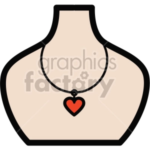 female necklace mannequin icon for valentines day