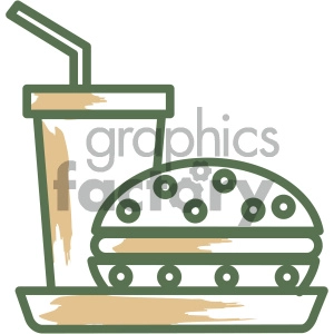 fast food vector flat icon design
