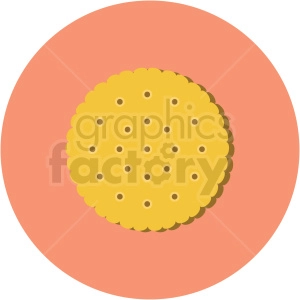 cracker vector flat icon clipart with circle background