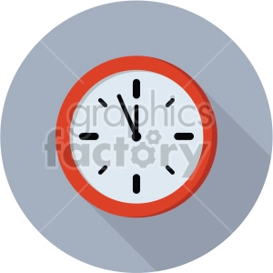 clock on gray circle background