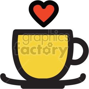lovely coffee cup with heart steam