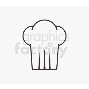 chef hat vector icon on light gray background