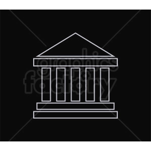 museum vector icon outline