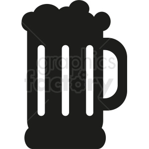 black white glass of beer icon