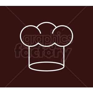 chef hat vector icon in white on dark background
