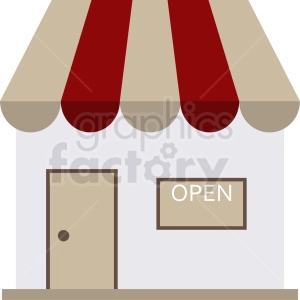 open storefront vector clipart