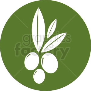 olives vector icon on circle background
