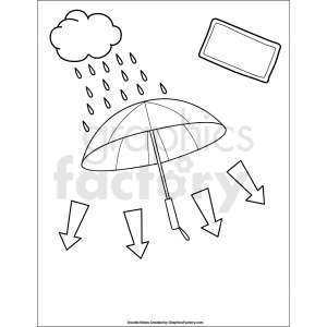 doodle notes printable page for precipitation
