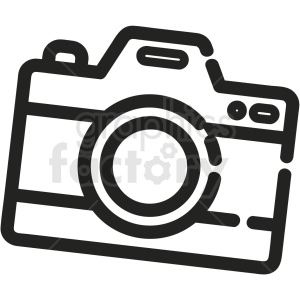 black and white camera vector icon