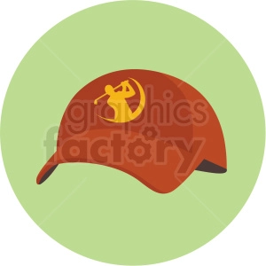 golfing hat vector clipart on green background