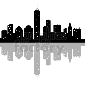 New York night vector skyline