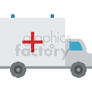 medical ambulance vector icon graphic clipart no background