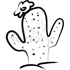 cartoon cactus drawing vector icon