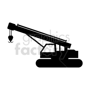crawler crane silhouette vector clipart