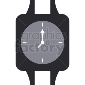 square watch vector clipart