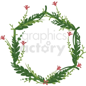 hexagon shaped full floral frame vector clipart