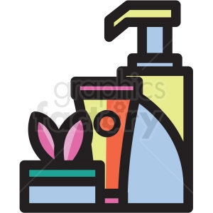lotion bottle vector icon clipart