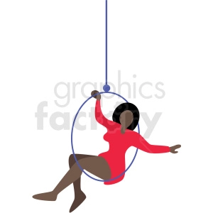 african american woman circus ring performer vector clipart