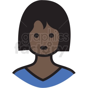 black housewife avatar vector clipart