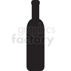 silhouette of wine bottle no background