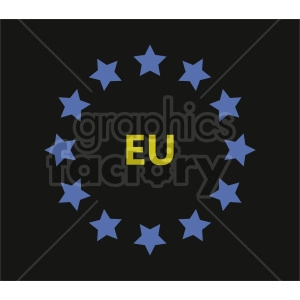 Flag of European Union vector clipart 01