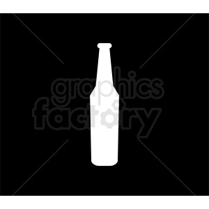 white bottle silhouette clipart on black background