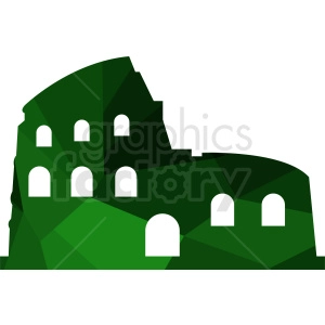 Colosseum green vector design